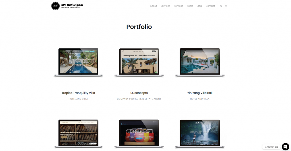 Contoh Website Portfolio