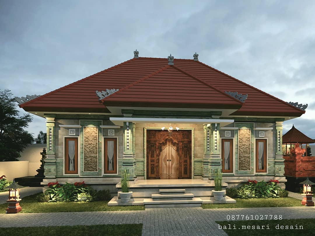 Desain Rumah Dengan Pintu Tradisional Ala Bali