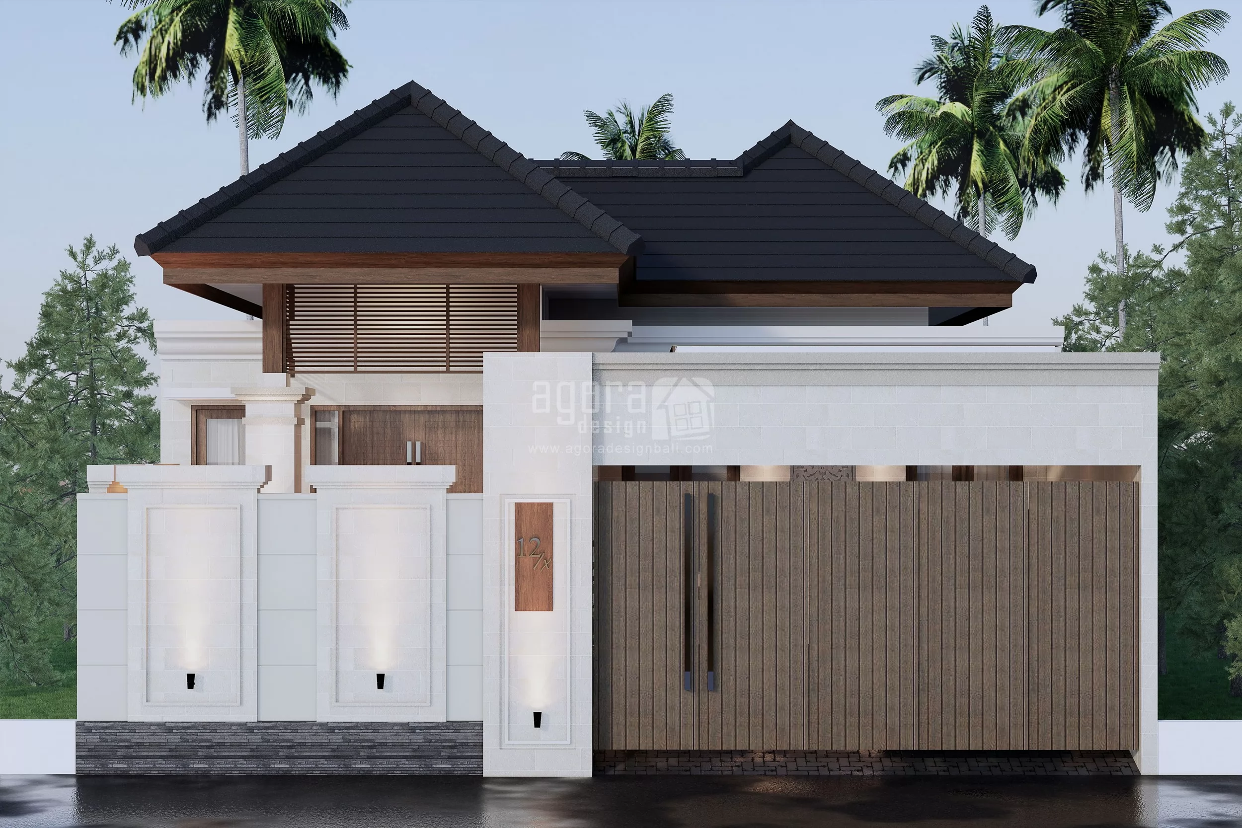 Rumah Bali dengan Atap Modern