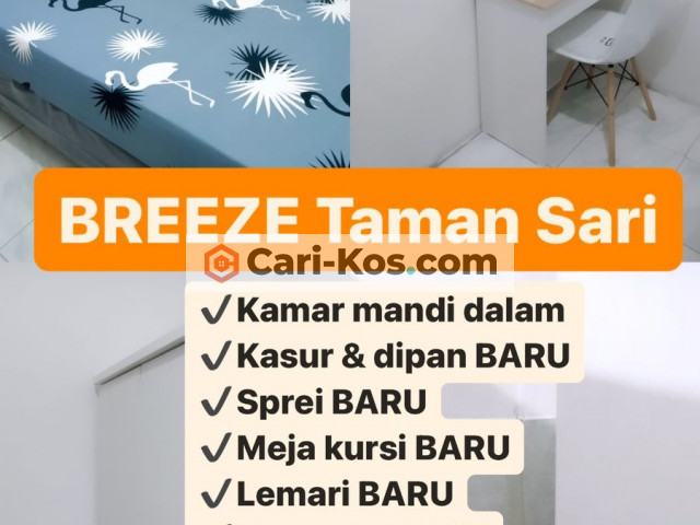 Breeze Residence Mangga Besar : Kost Campur TERMURAH SE-TAMAN SARI MANGGA BESAR dengan Kamar mandi Dalam